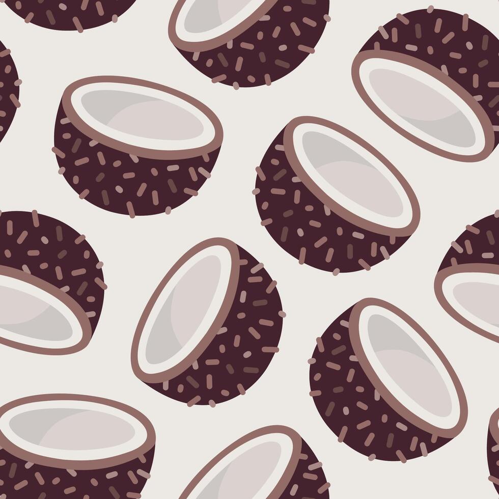 Coconut white pattern vector
