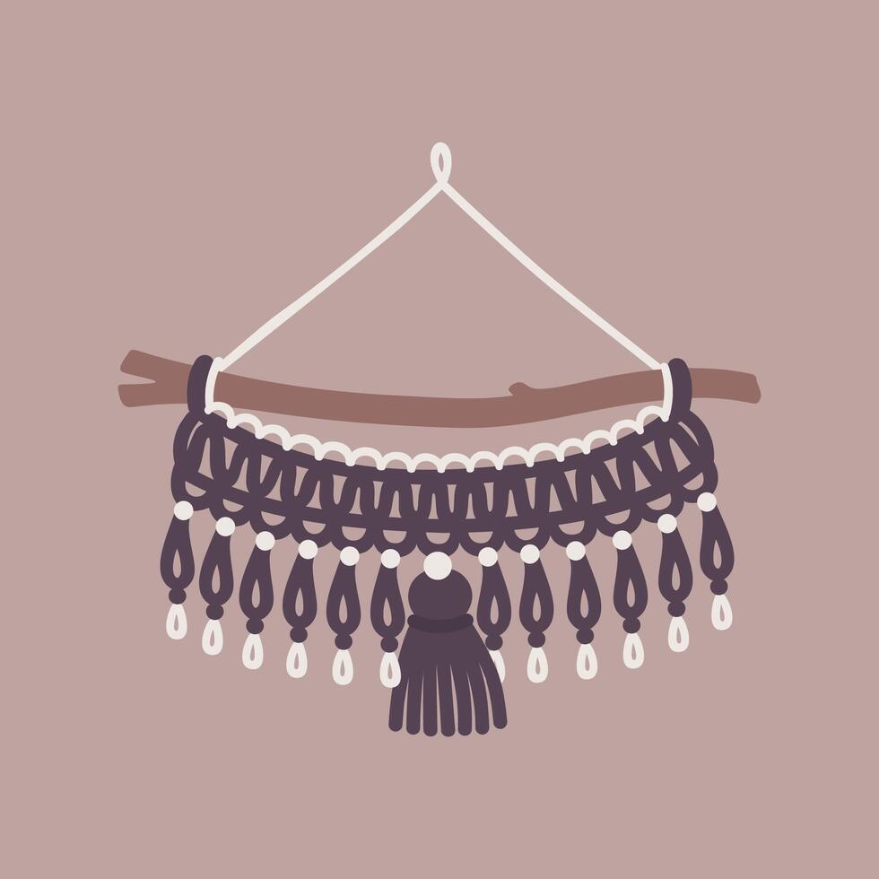 macramé boho elemento vector