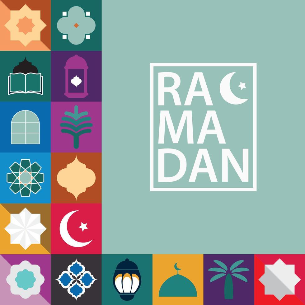 Ramadán kareem, islámico saludo tarjeta modelo con Ramadán para fondo de pantalla diseño, cartel, medios de comunicación bandera. vector