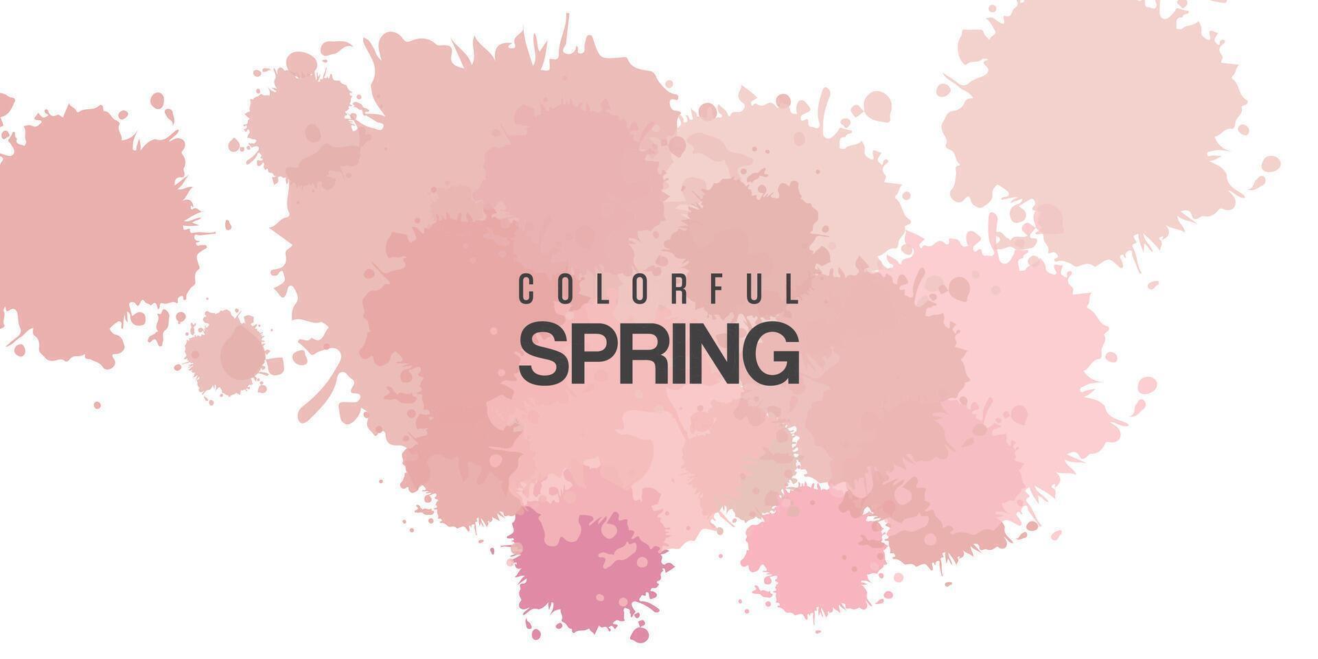 vector abstract colorful spring background design,invitation card background template,watercolor wet wash splash