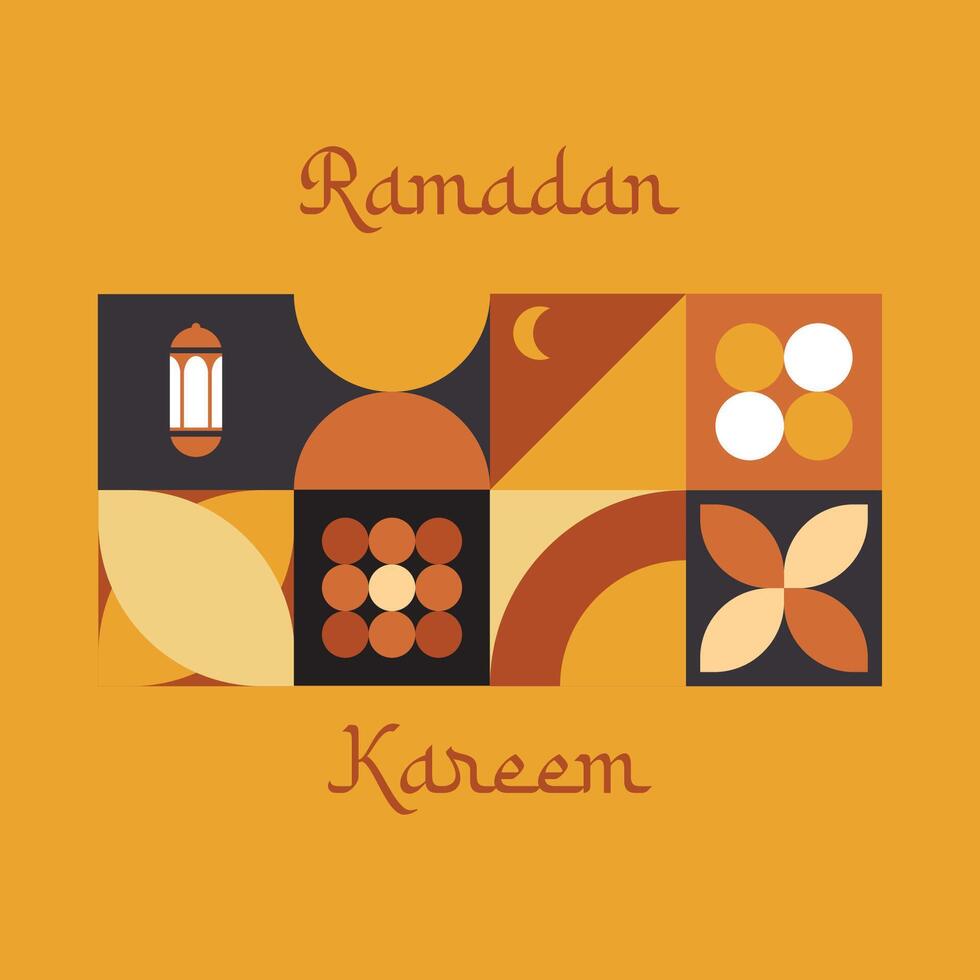 Ramadán kareem, islámico saludo tarjeta modelo con Ramadán para fondo de pantalla diseño, cartel, medios de comunicación bandera. vector