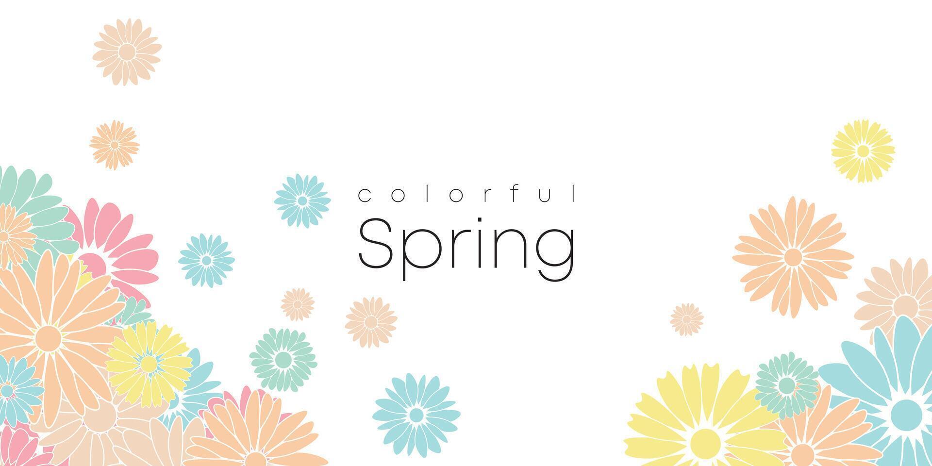 Spring abstract vector backgrounds with flowers,Art illustration for card, banner, invitation, social media post, poster, advertising.