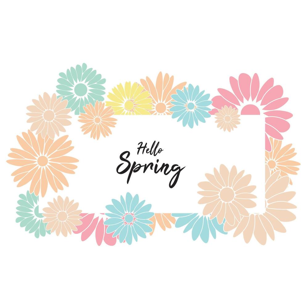Spring abstract vector backgrounds with flowers,Art illustration for card, banner, invitation, social media post, poster, advertising.