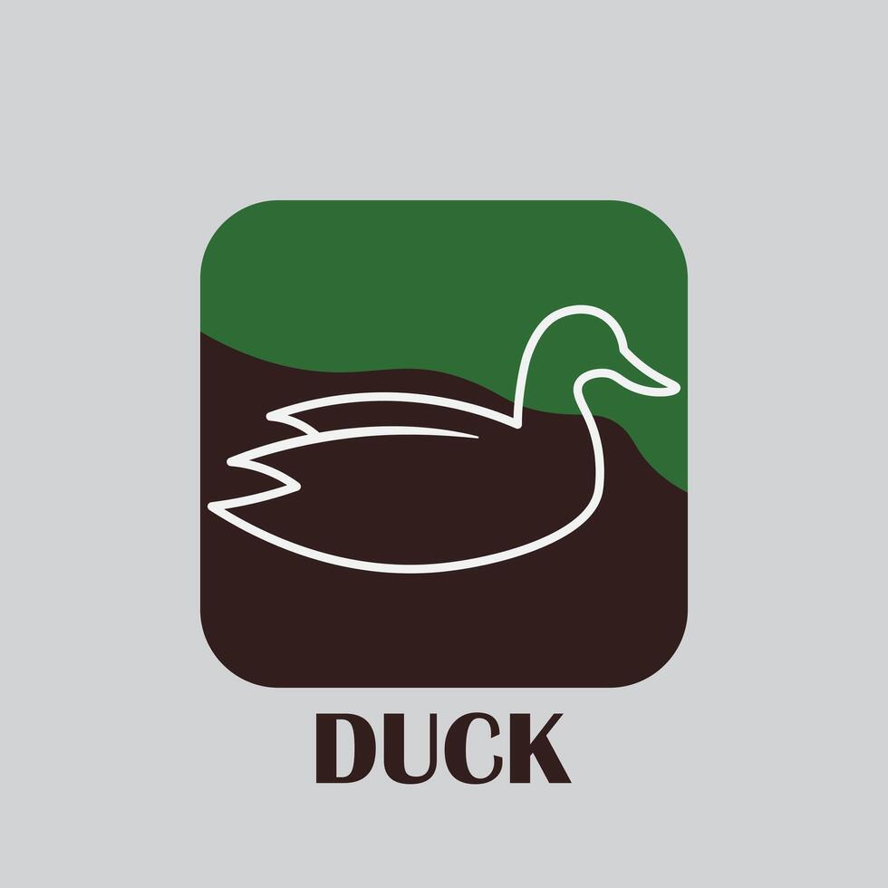 Duck logo design vector
