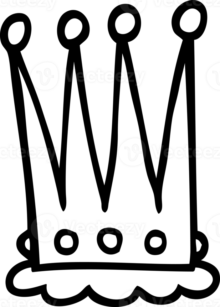 linha desenhando desenho animado coroa ícone png