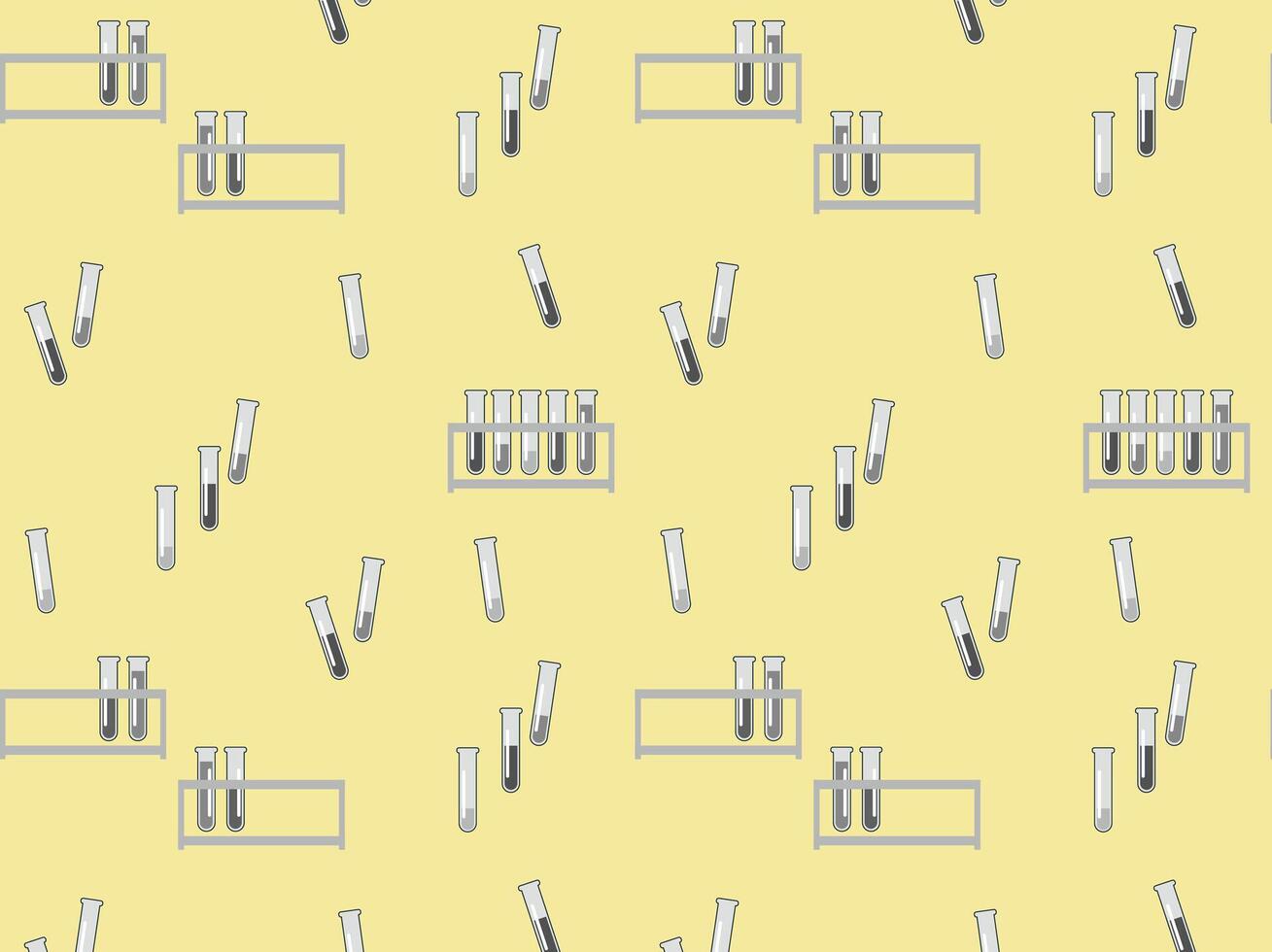 AI generated Seamless patternTest tubes with colorful liquids in holder on white background. Chemical equipment for experiments. Vector illustration in a flat style.