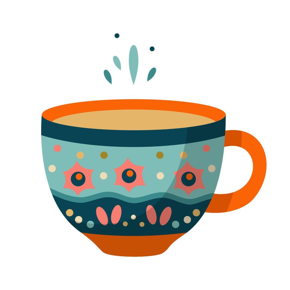 Colorful small cup vector