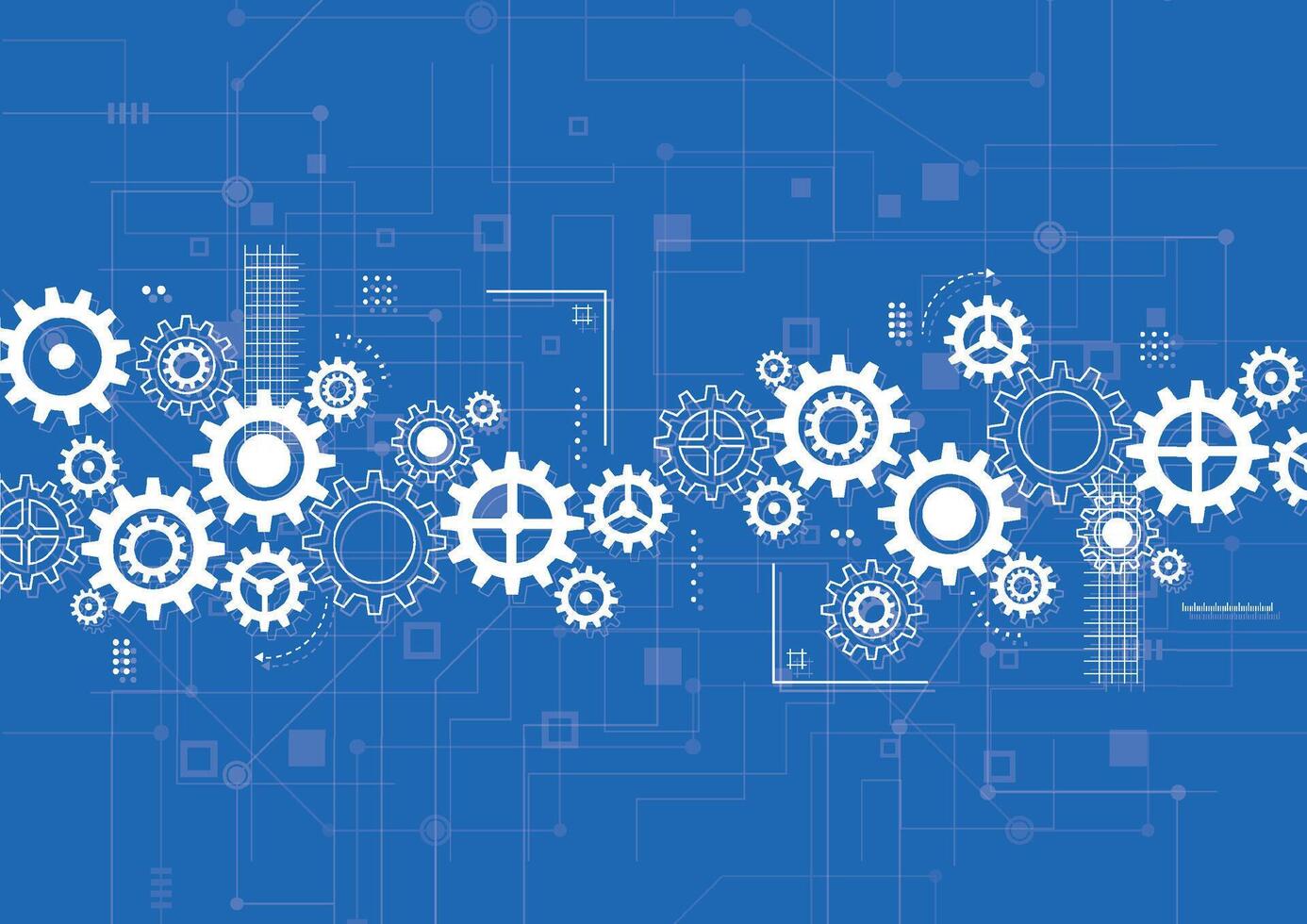 Abstract gear wheel mechanism background. Machine technology. Vector illustration