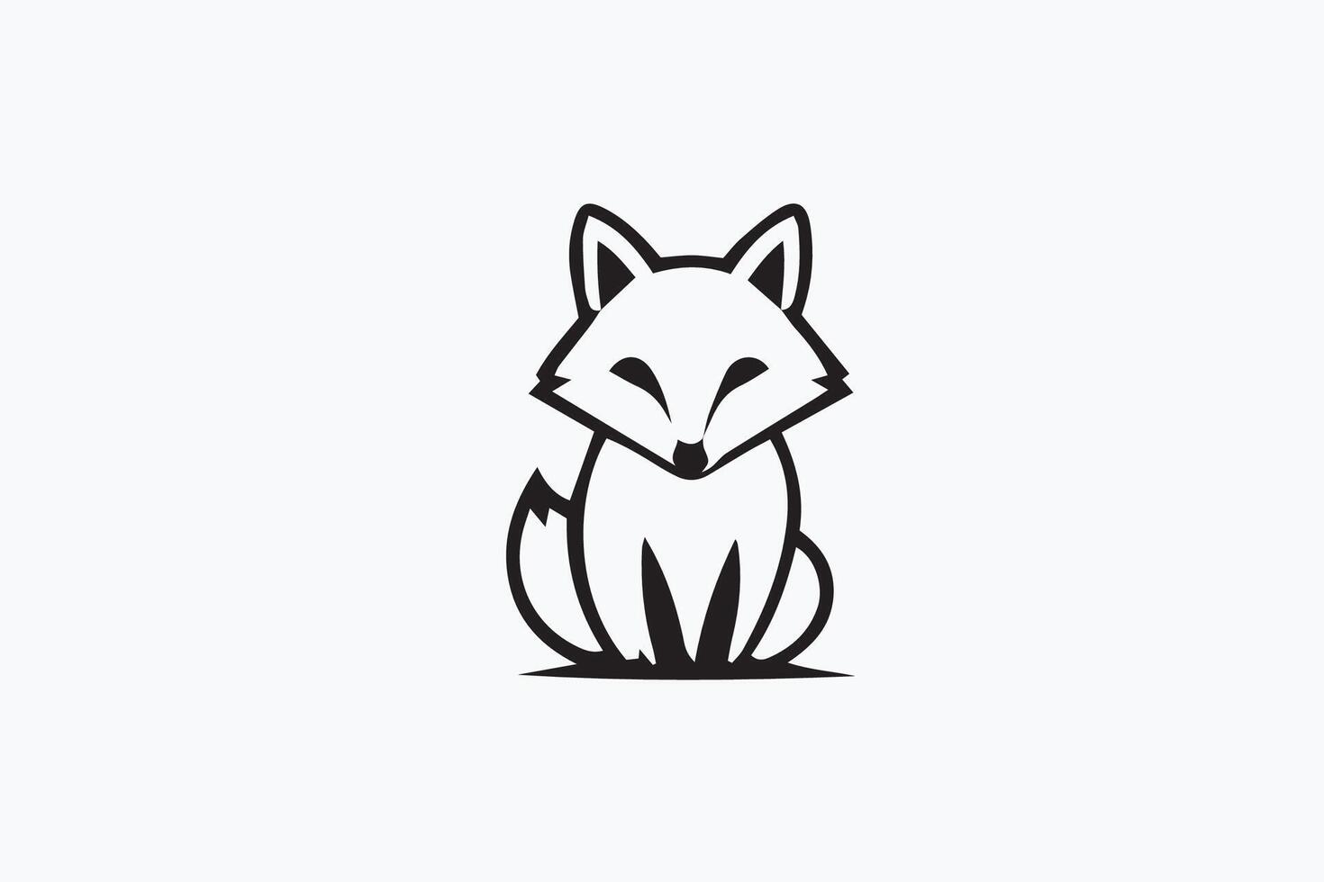 Fox logo animal icon vector