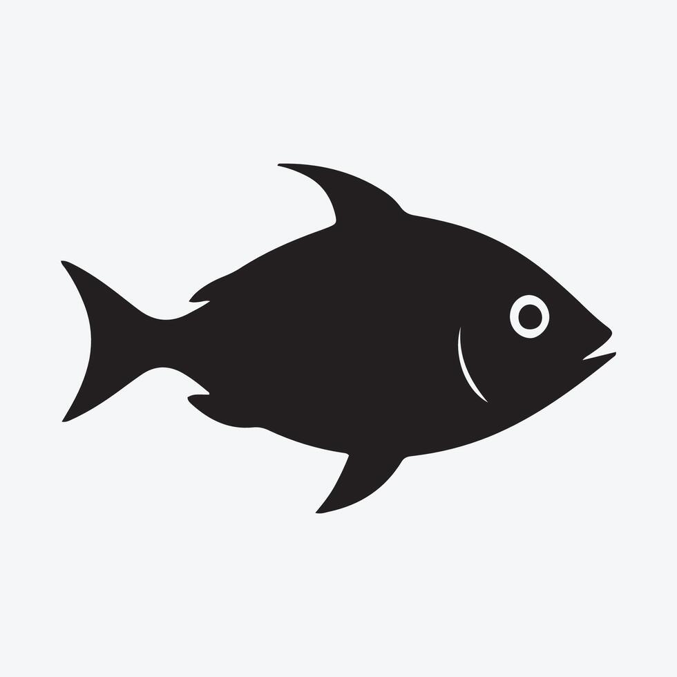 pescado icono animal logo vector