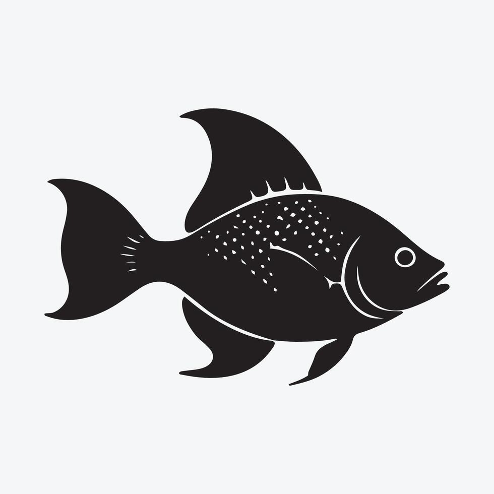 Fish icon animal logo vector