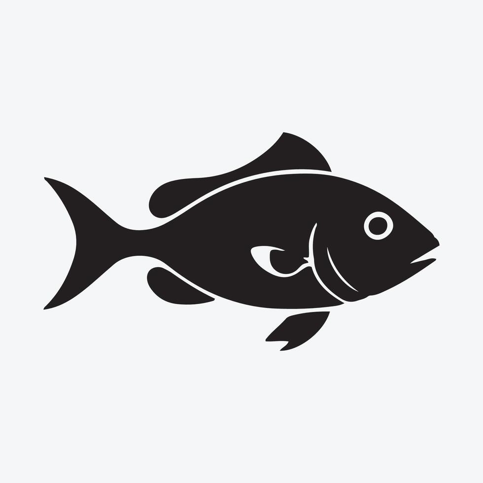 Fish icon animal logo vector