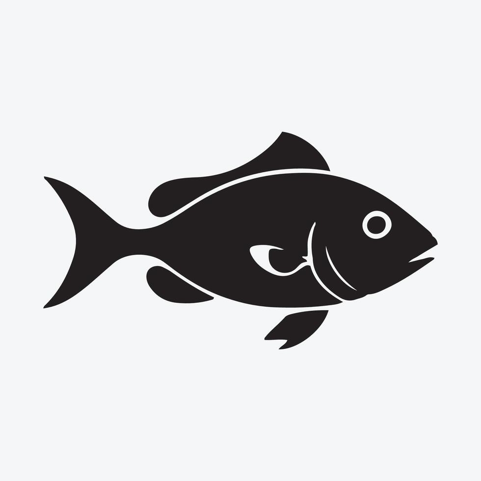 pescado icono animal logo vector