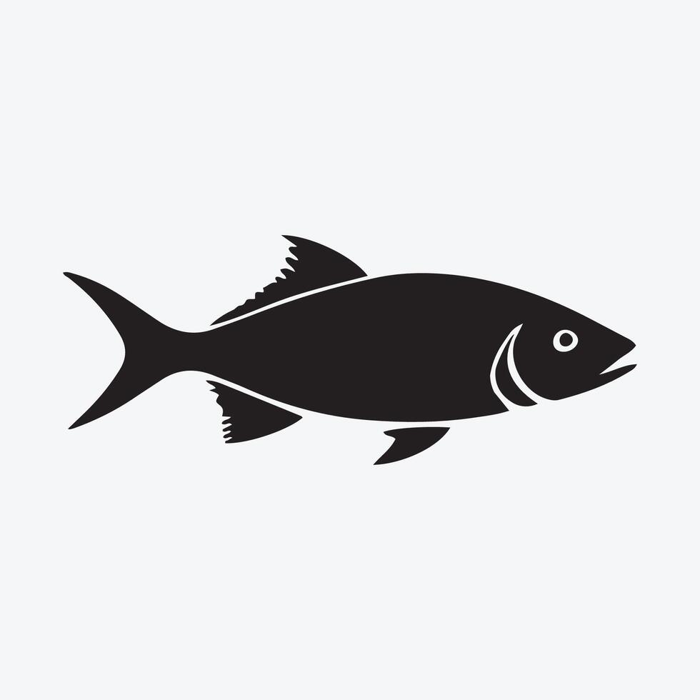 Fish icon animal logo vector