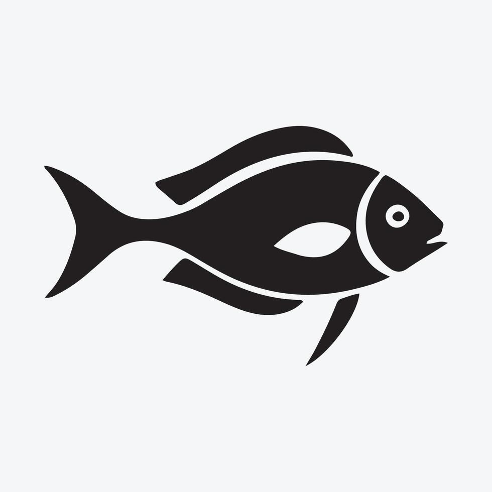 pescado icono animal logo vector