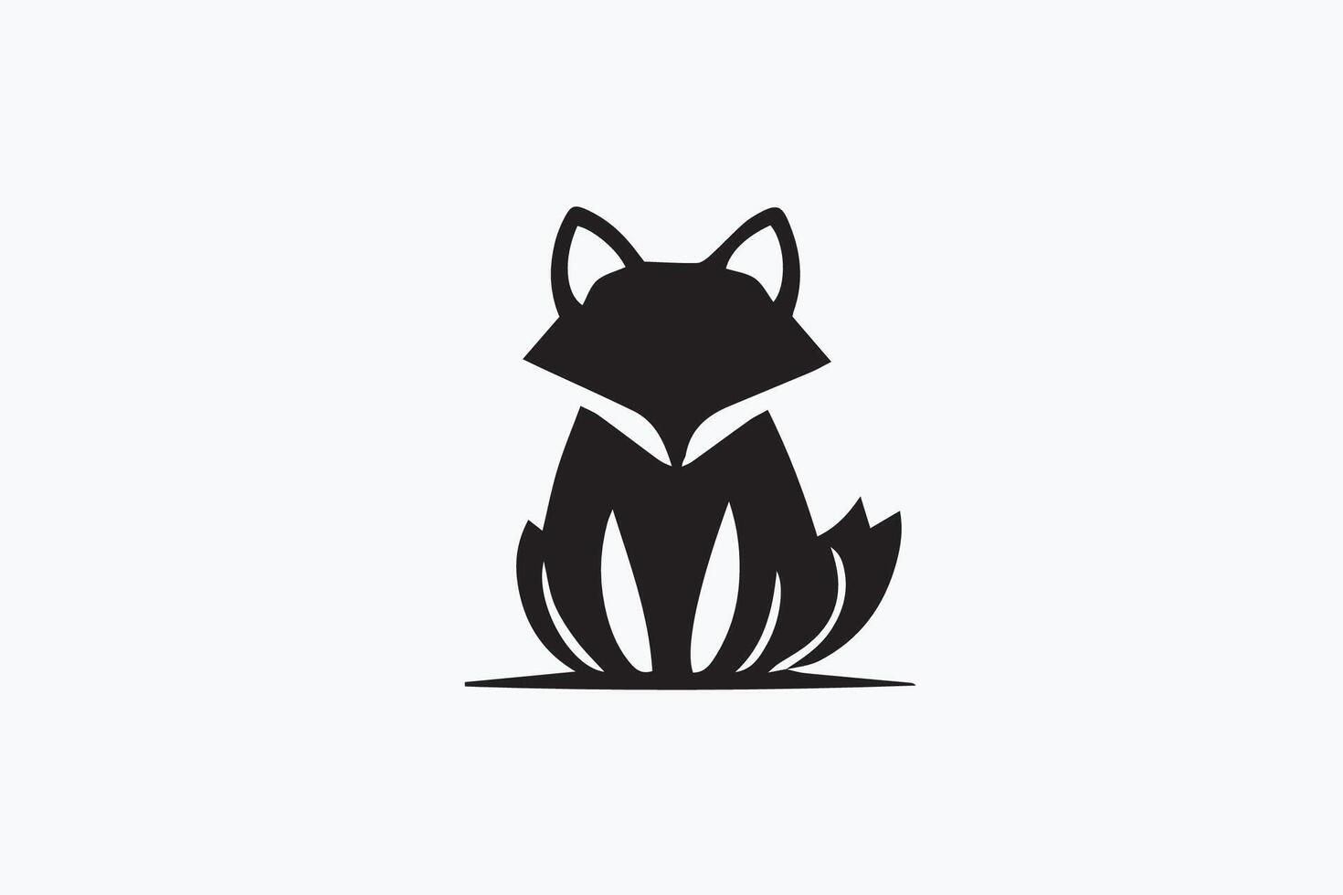 zorro logo animal icono vector