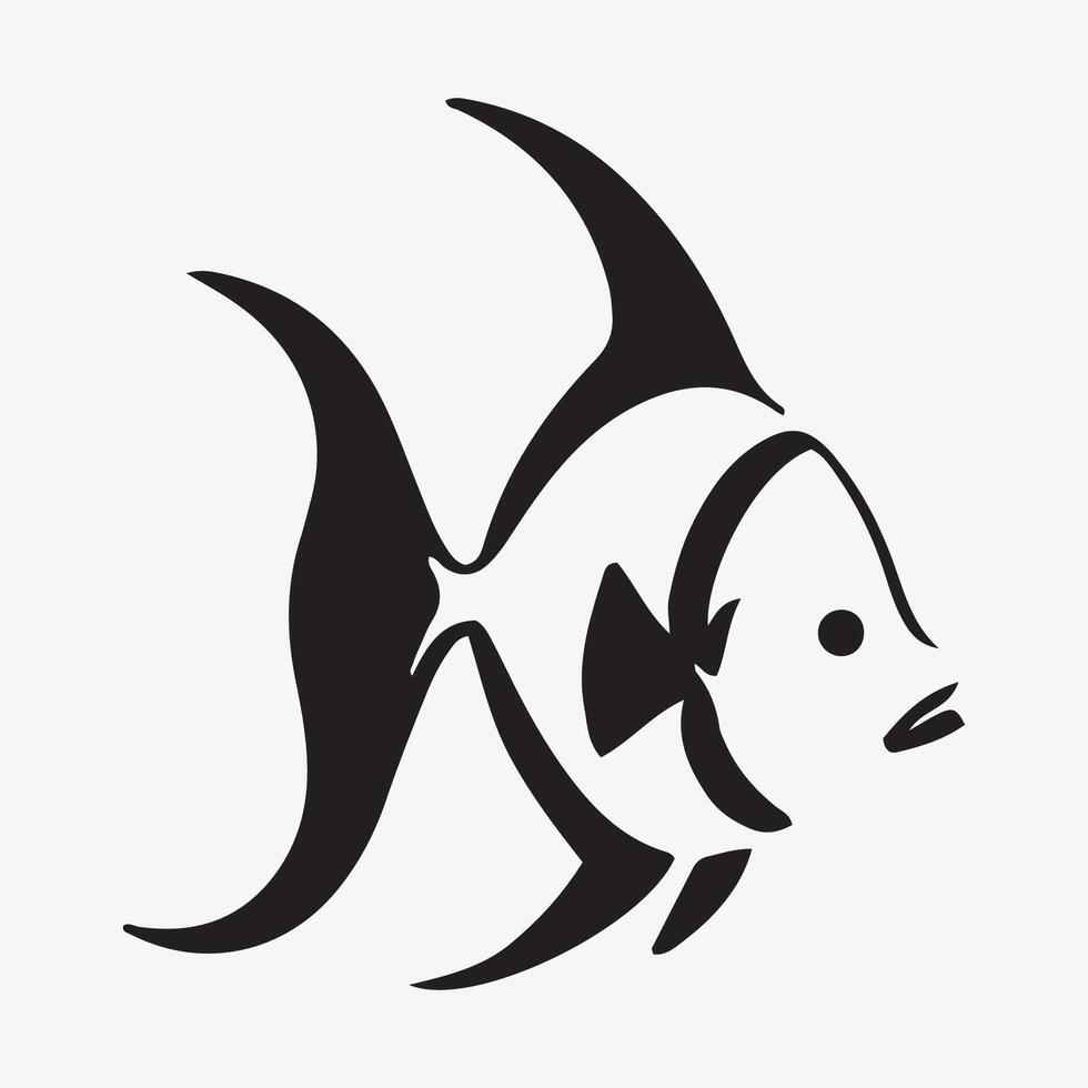 Fish icon animal logo vector