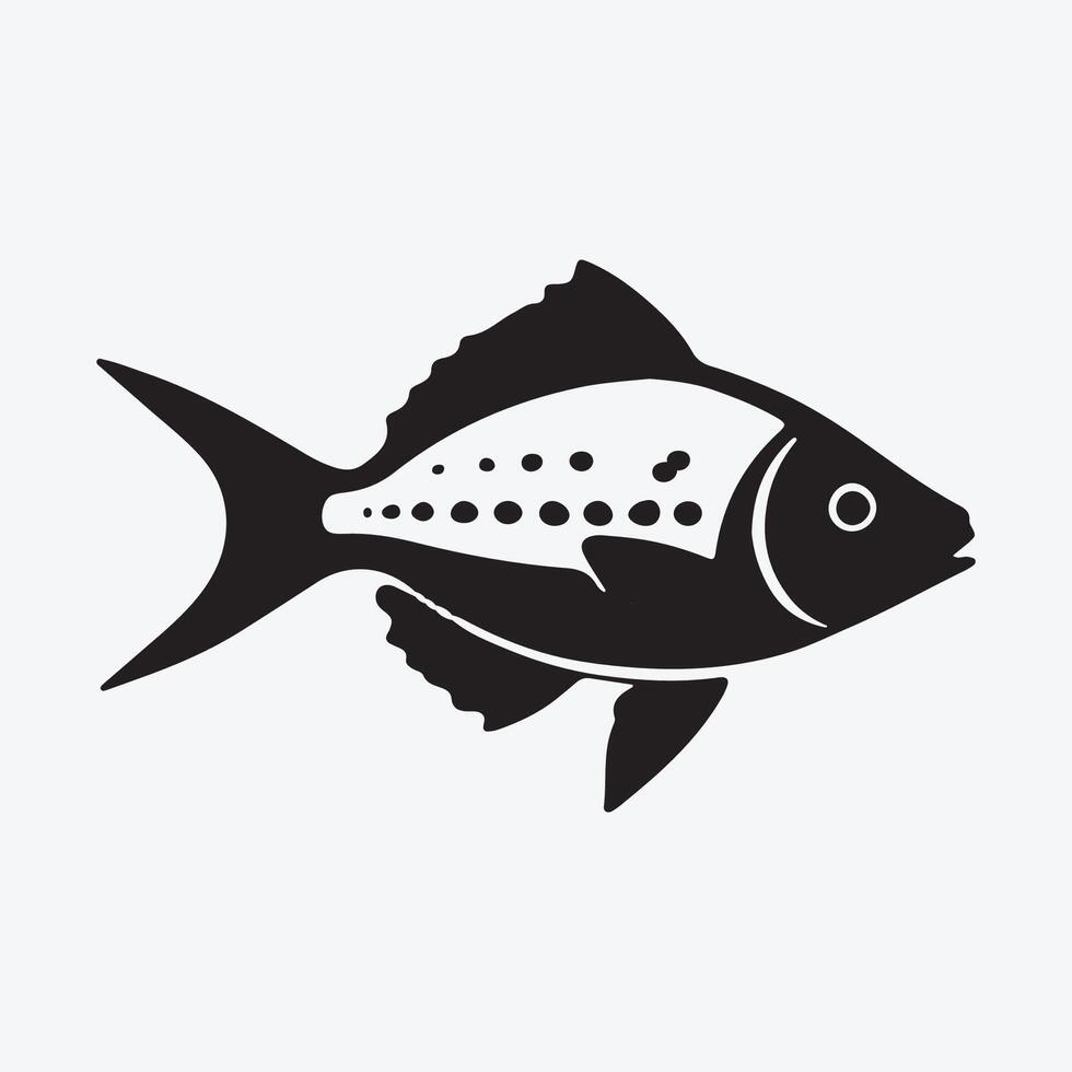 Fish icon animal logo vector