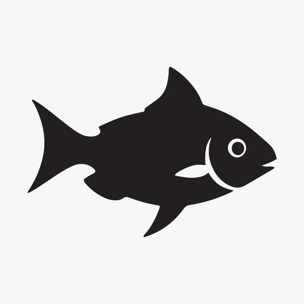 pescado icono animal logo vector
