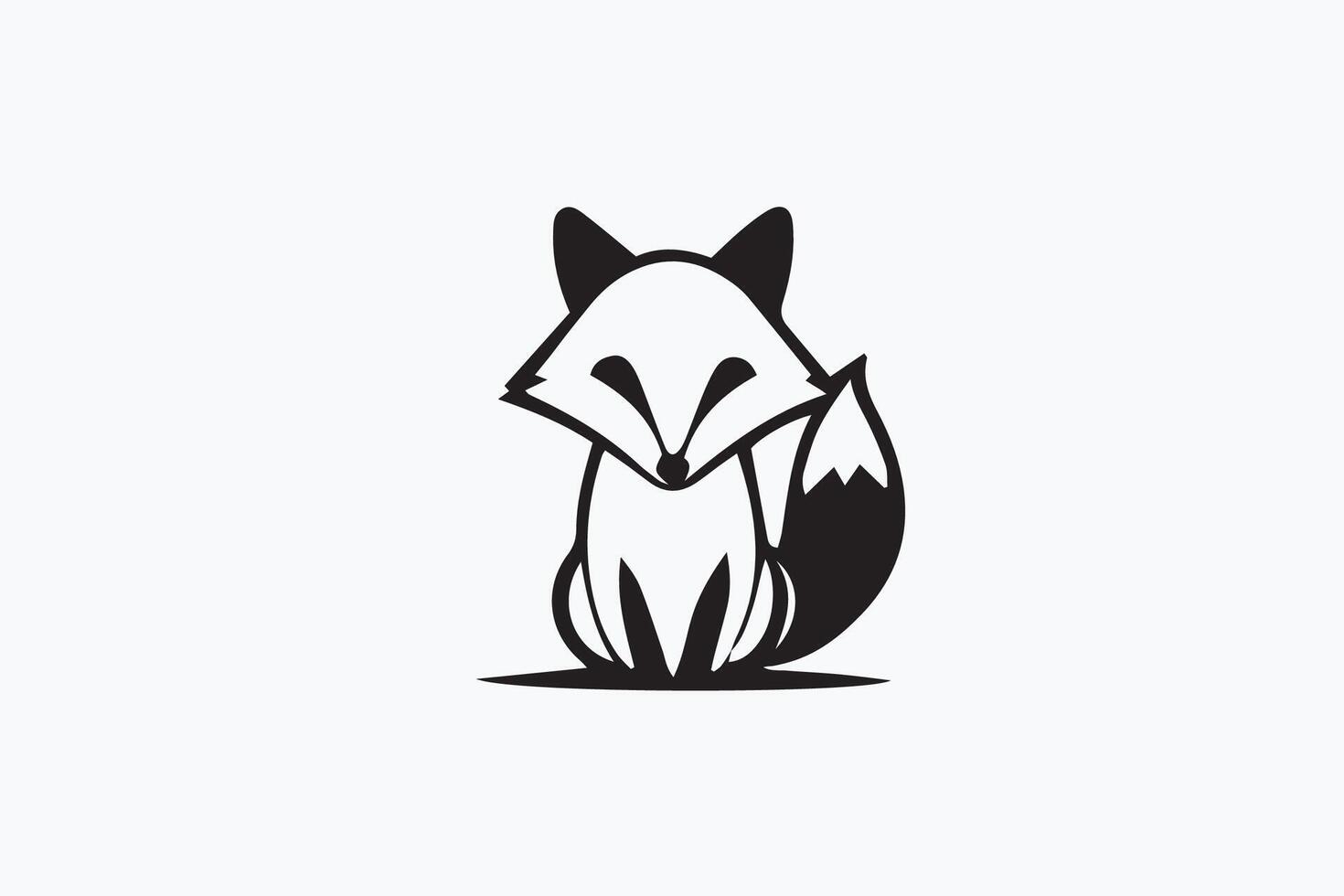 Fox logo animal icon vector