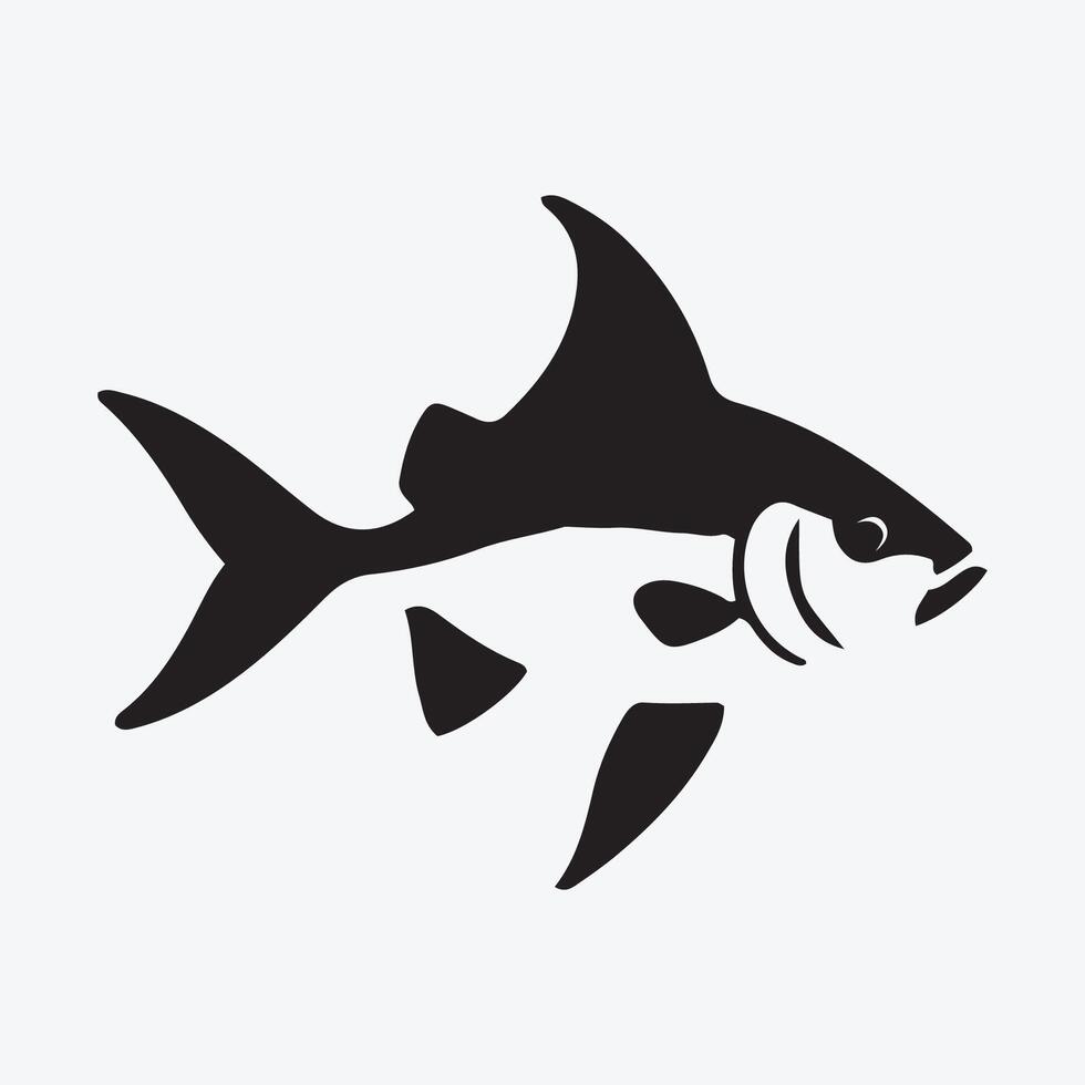 Fish icon animal logo vector