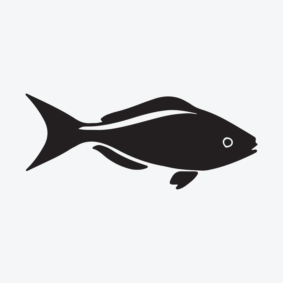 Fish icon animal logo vector