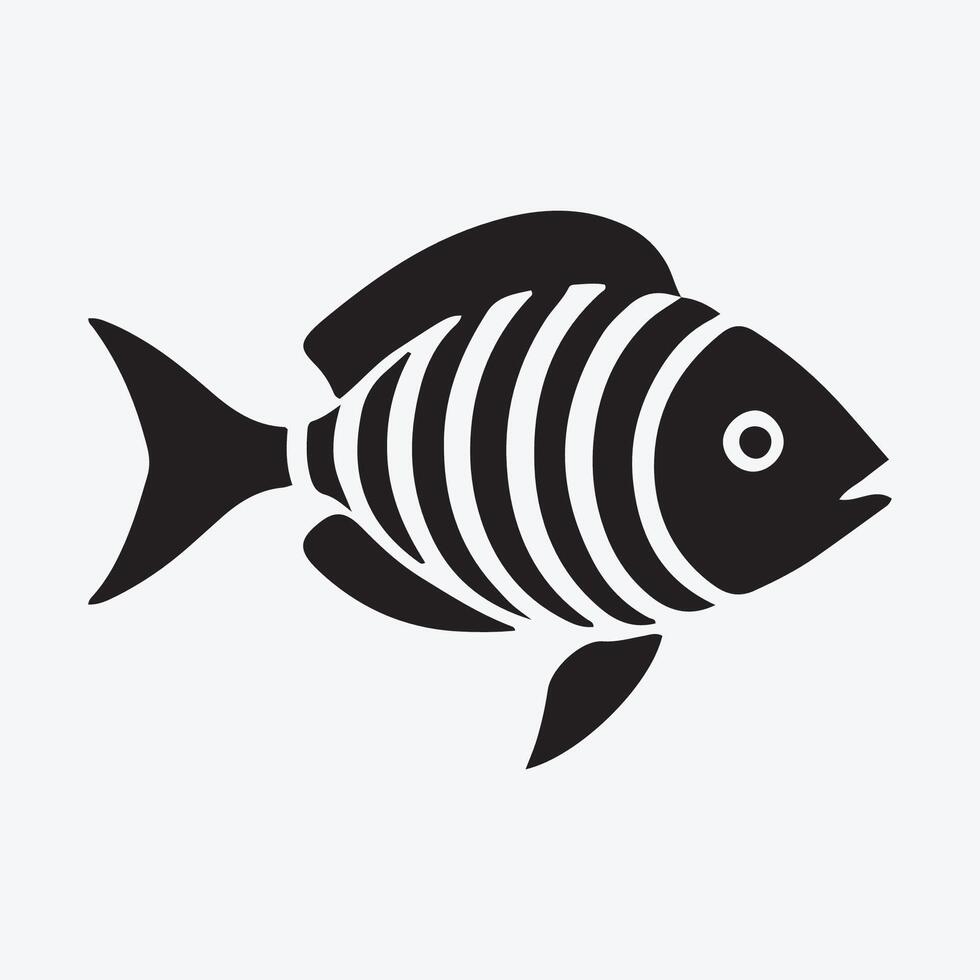 Fish icon animal logo vector