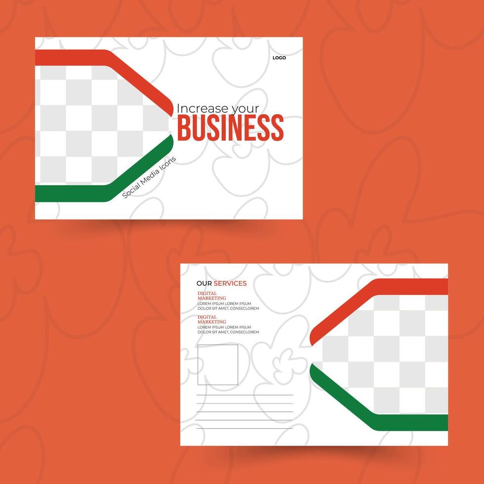 Professional Business Postcard Design template vector