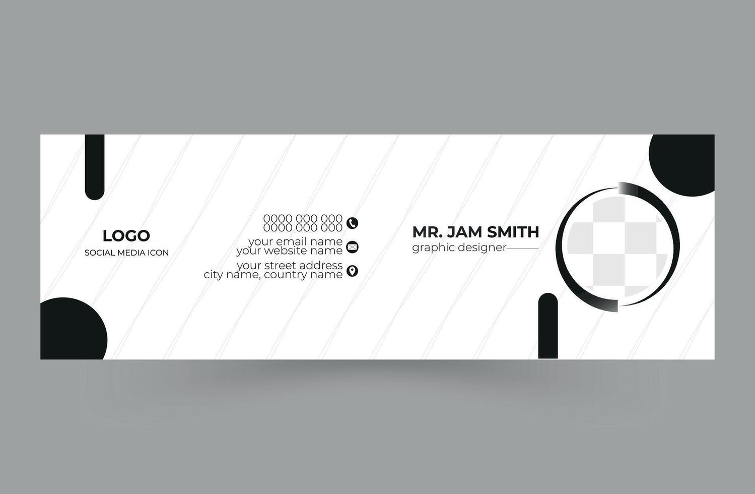 Corporate Modern Email Signature Design template. Email signature template design. business e signature vector design