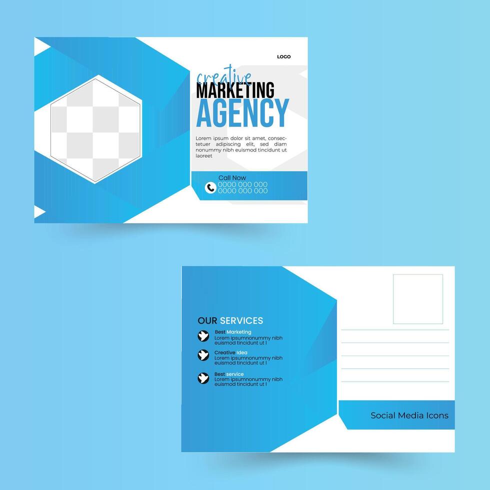 Corporate Professional Business Postcard Design template vector