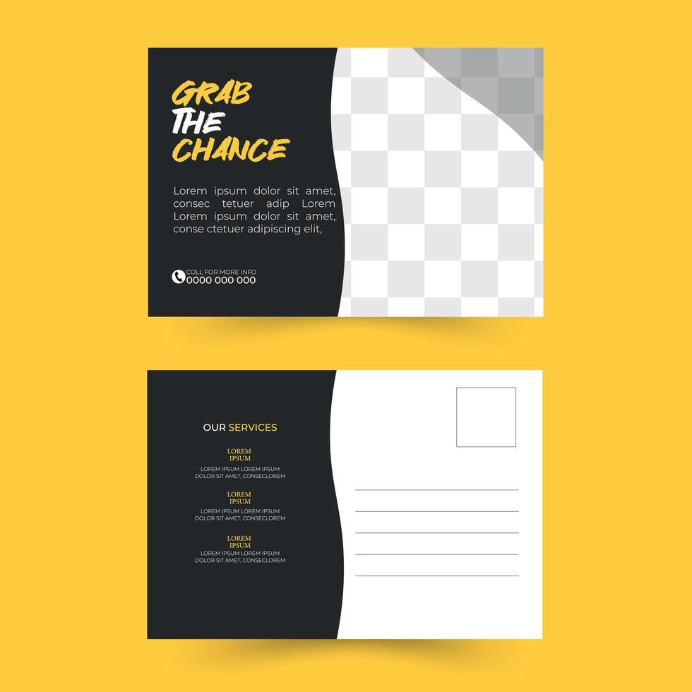 Grab Professional Business Postcard Design template vector
