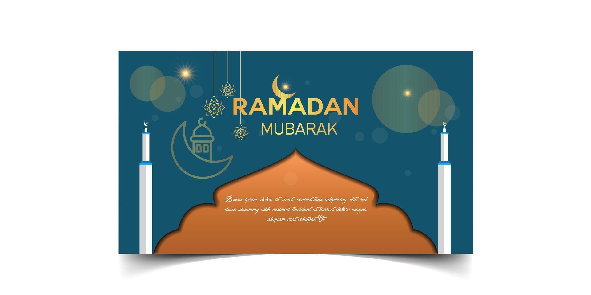 Ramadan Kareem Islamic festival celebration decorative background design vector
