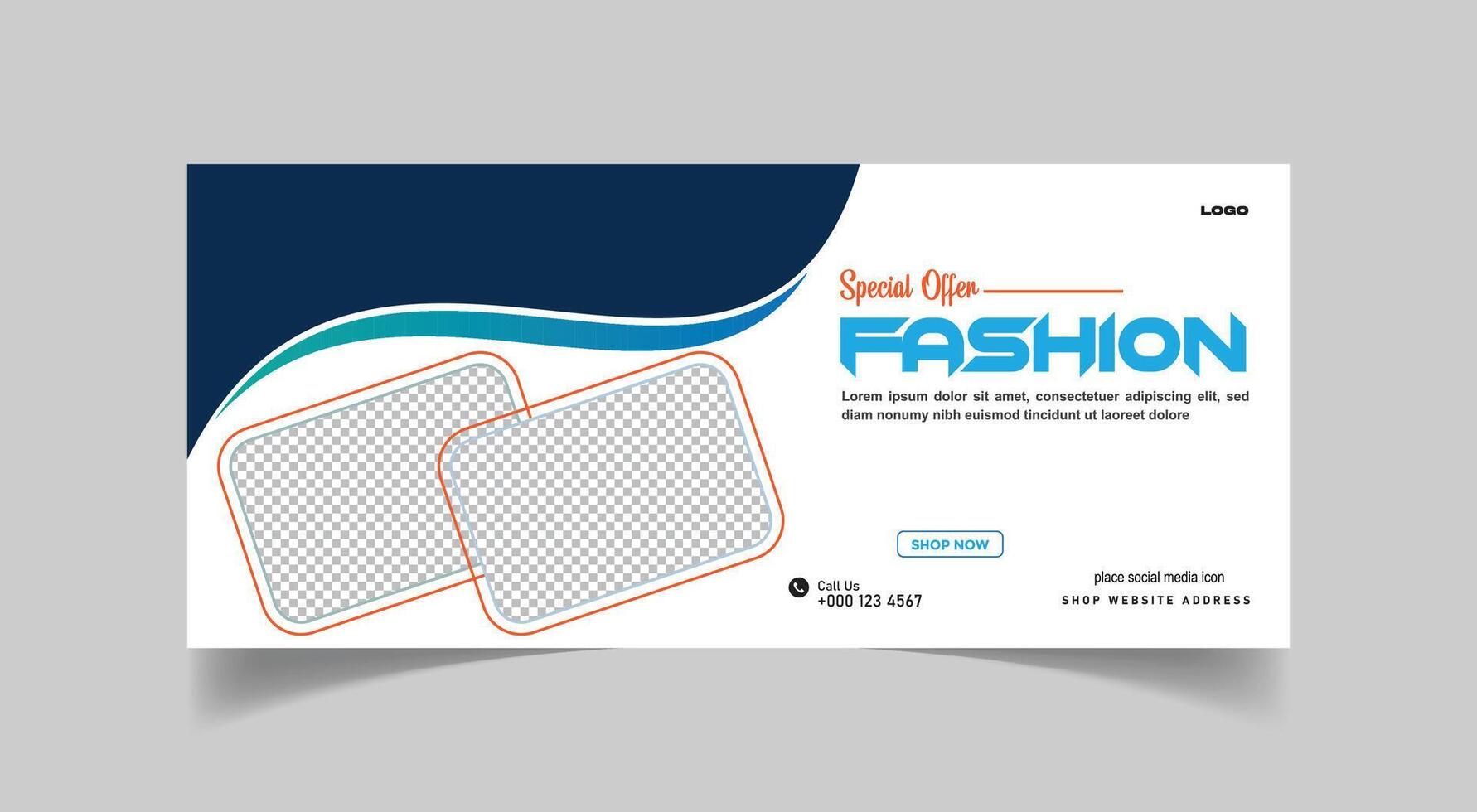 Vector fashion sale social media cover template