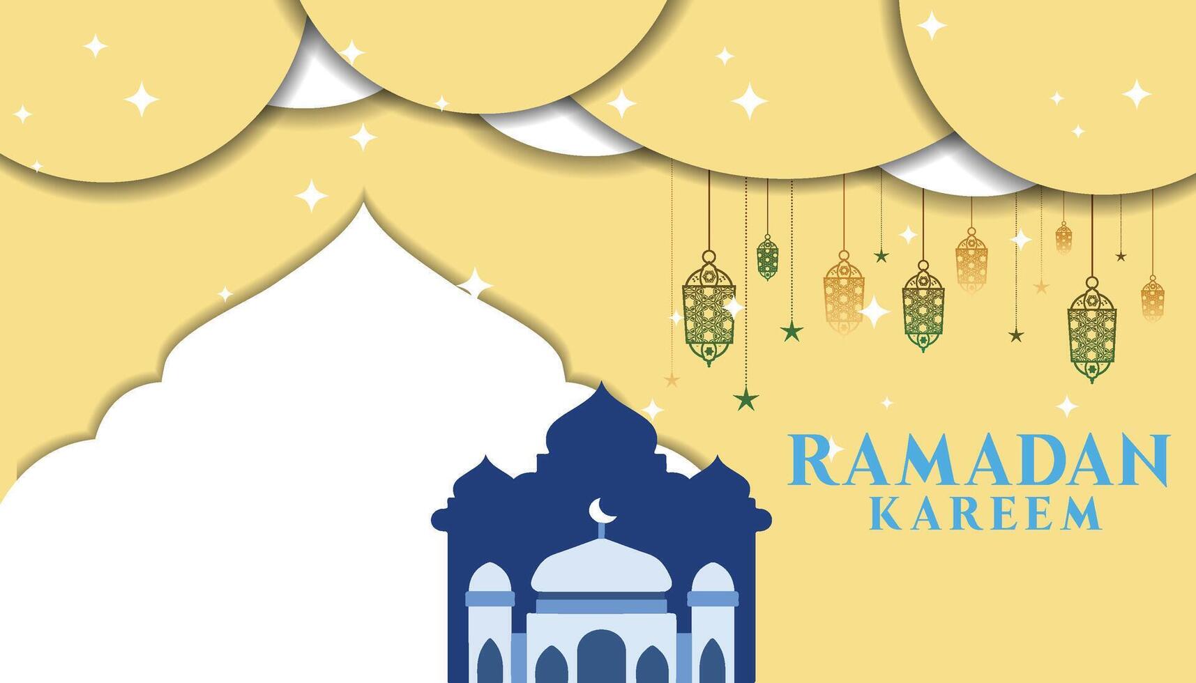 Ramadan background, Eid al-Fitr background, Islamic new year background greeting card vector