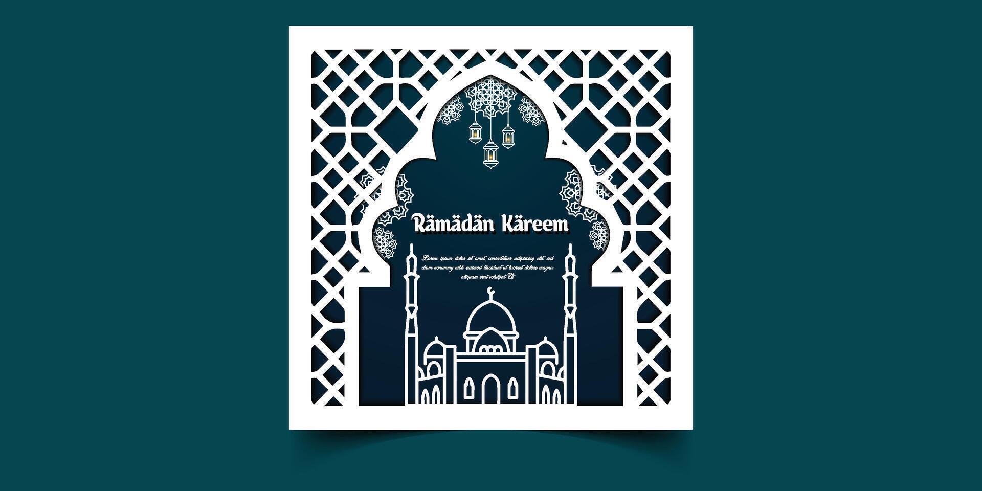 vector Ramadán kareem antecedentes diseño