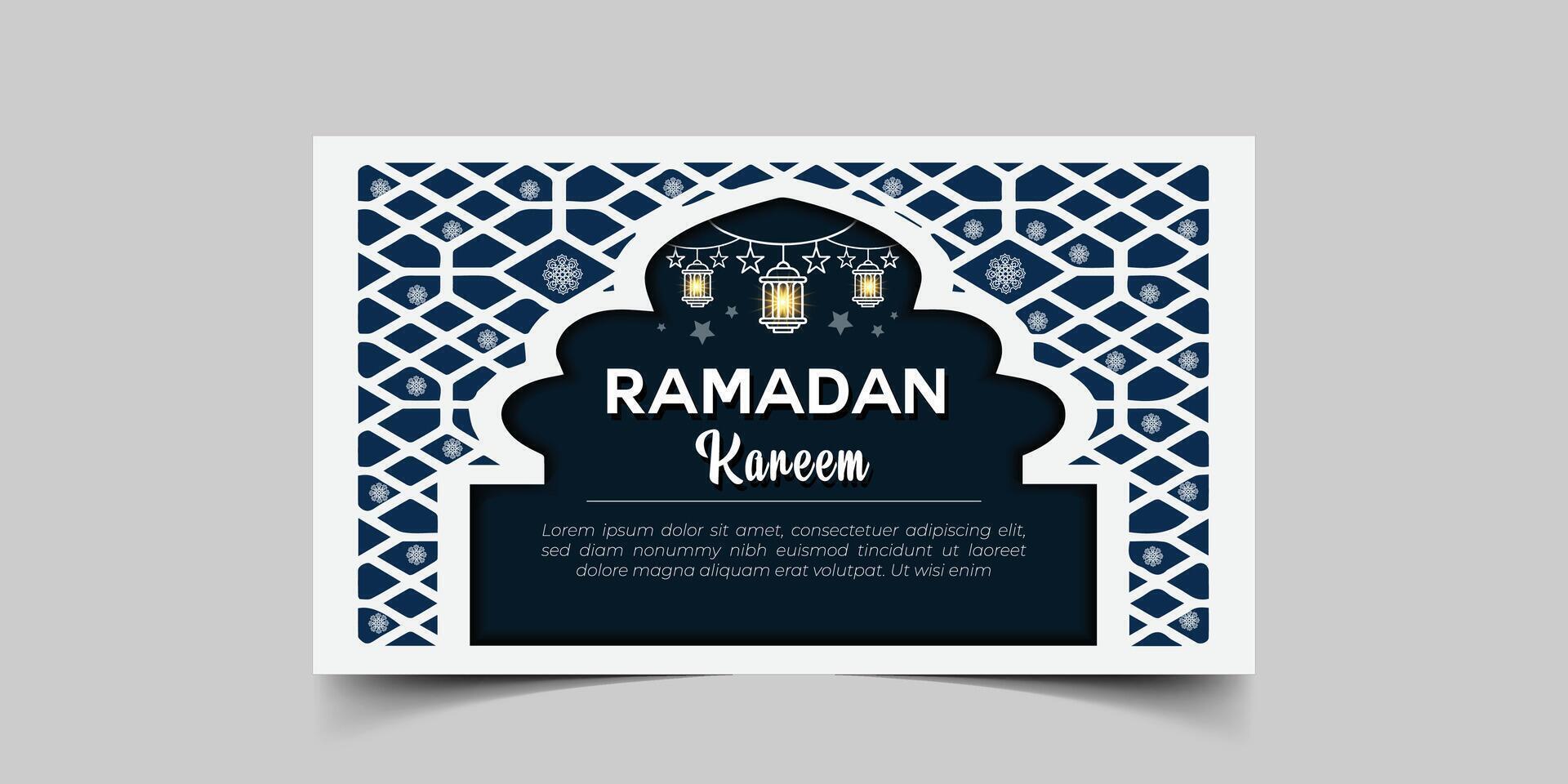 Realistic Ramadan celebration background Design vector