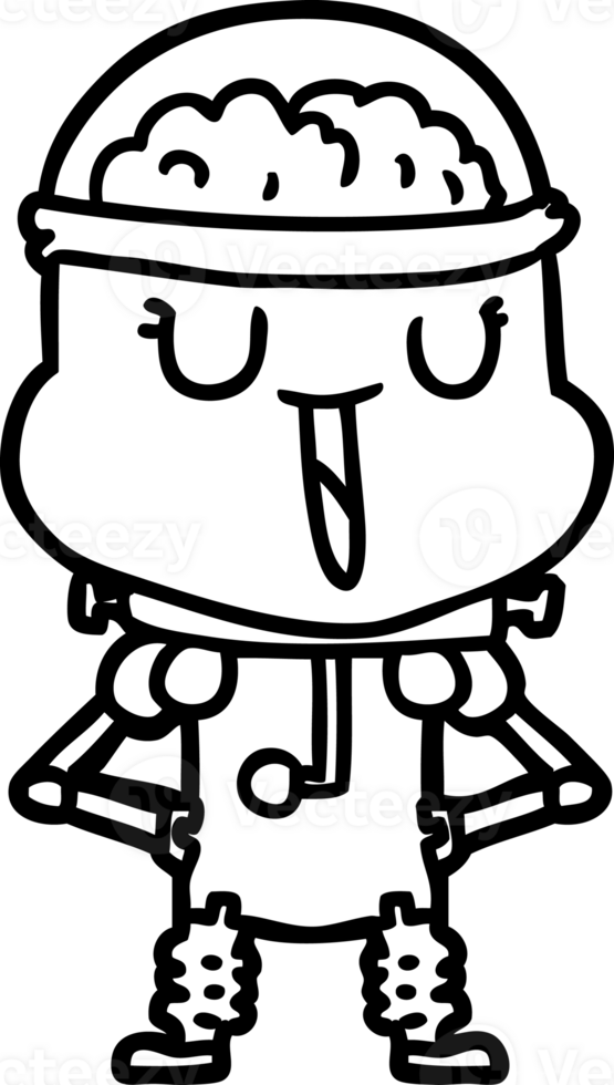 happy cartoon robot icon png