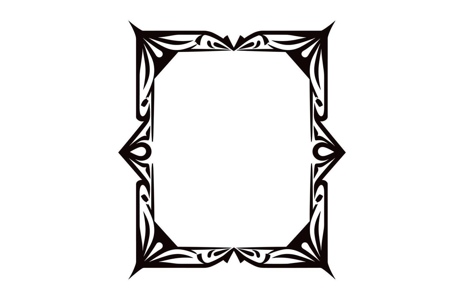 un Clásico decorativo esquina marco vector negro contorno diseño elemento aislado en un blanco antecedentes