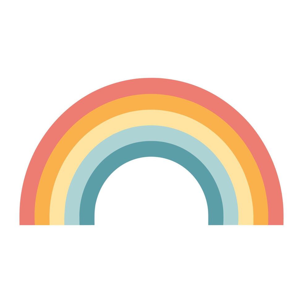 A boho rainbow colorful illustration vector free
