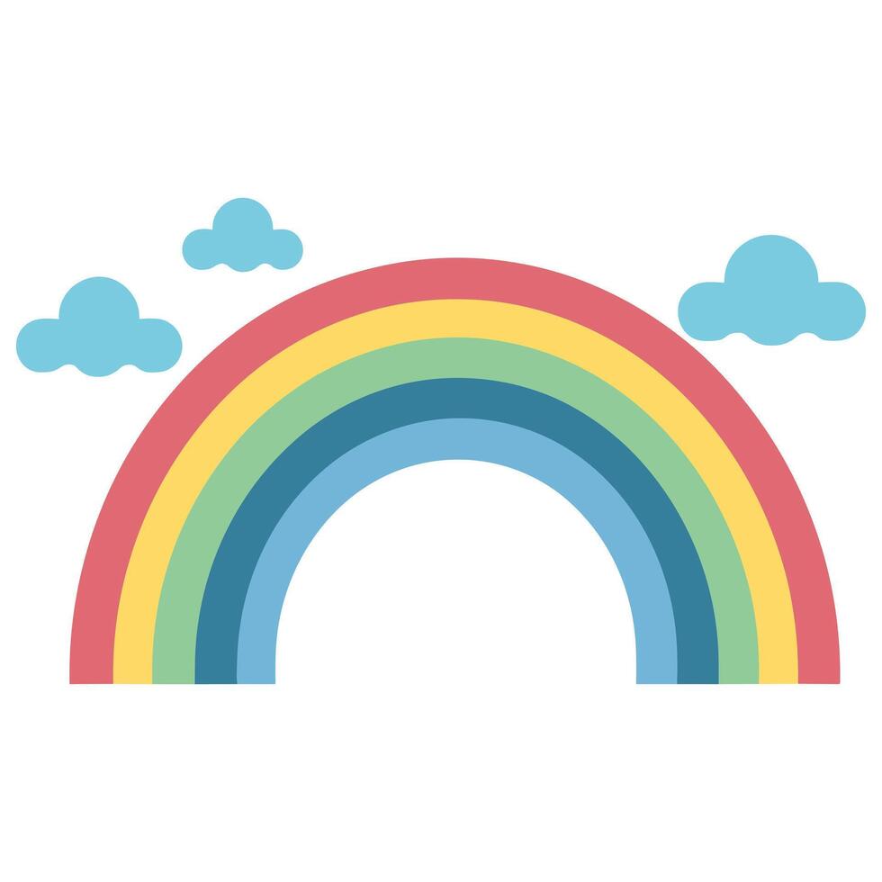 un boho arco iris vector vistoso ilustración aislado en un blanco antecedentes