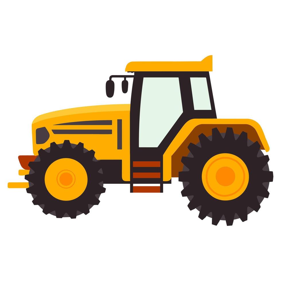 Tractor illustration vector art free, A Farm transport outline flat icon