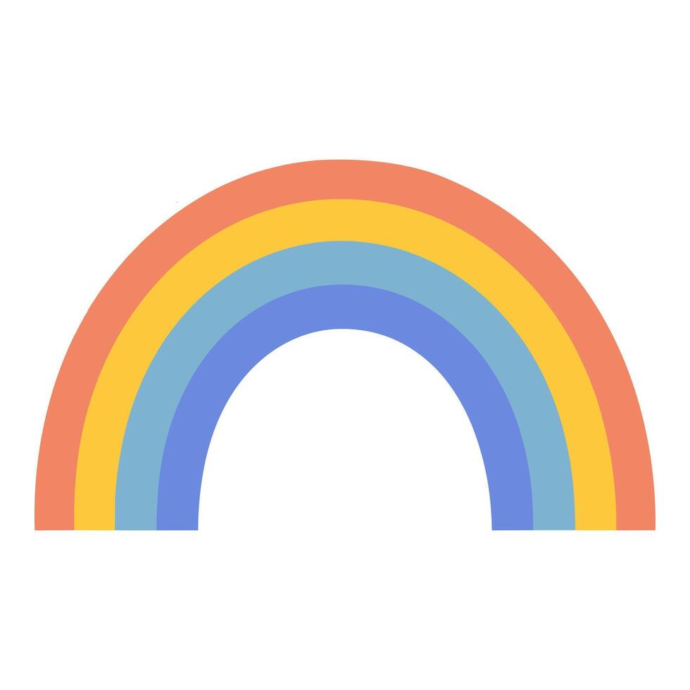 A boho rainbow colorful illustration vector free