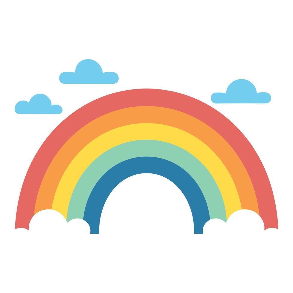 un boho arco iris vector vistoso ilustración aislado en un blanco antecedentes