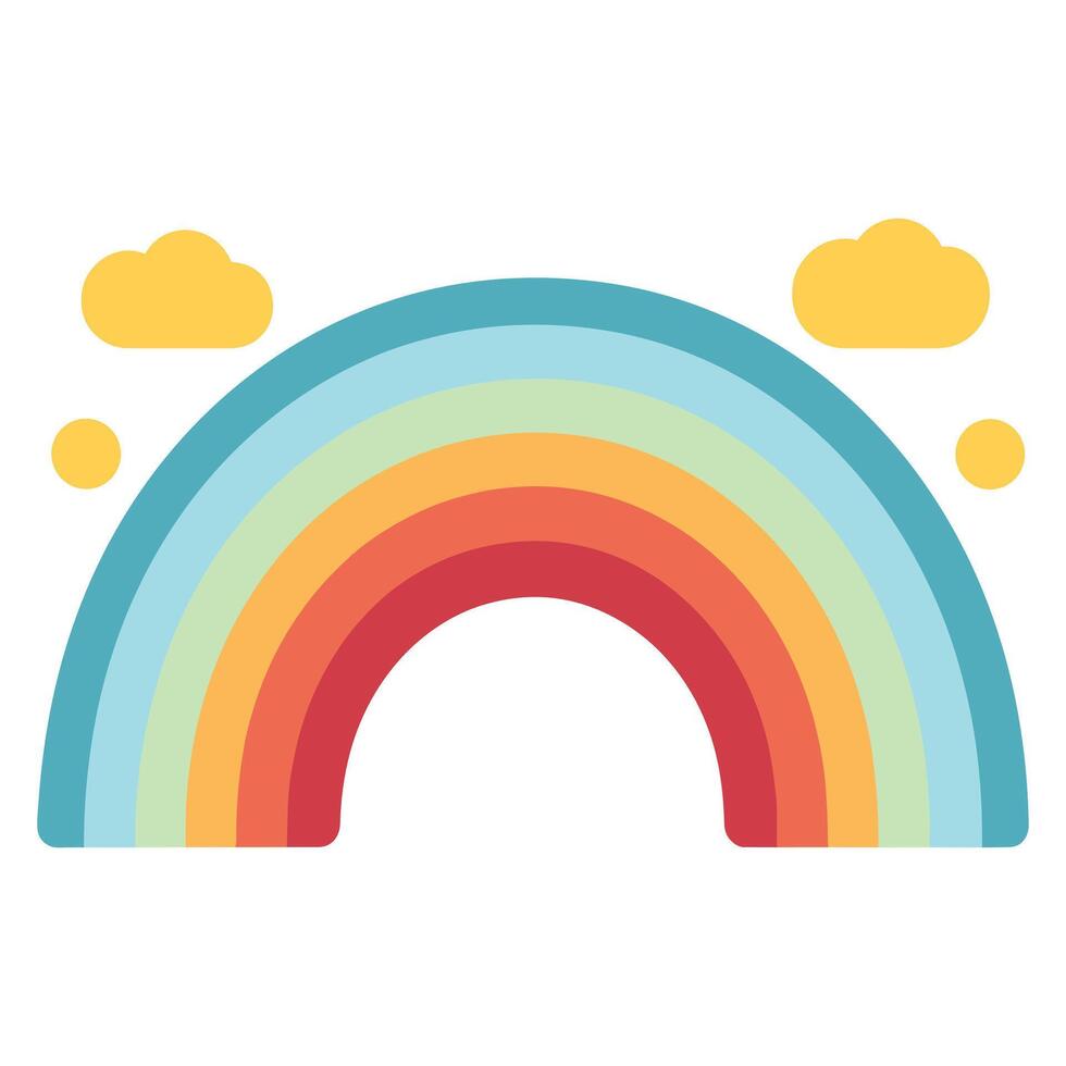 A boho rainbow colorful illustration vector free
