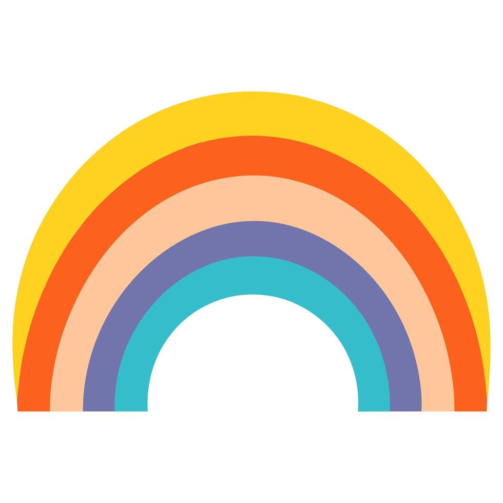 A boho rainbow colorful illustration vector free