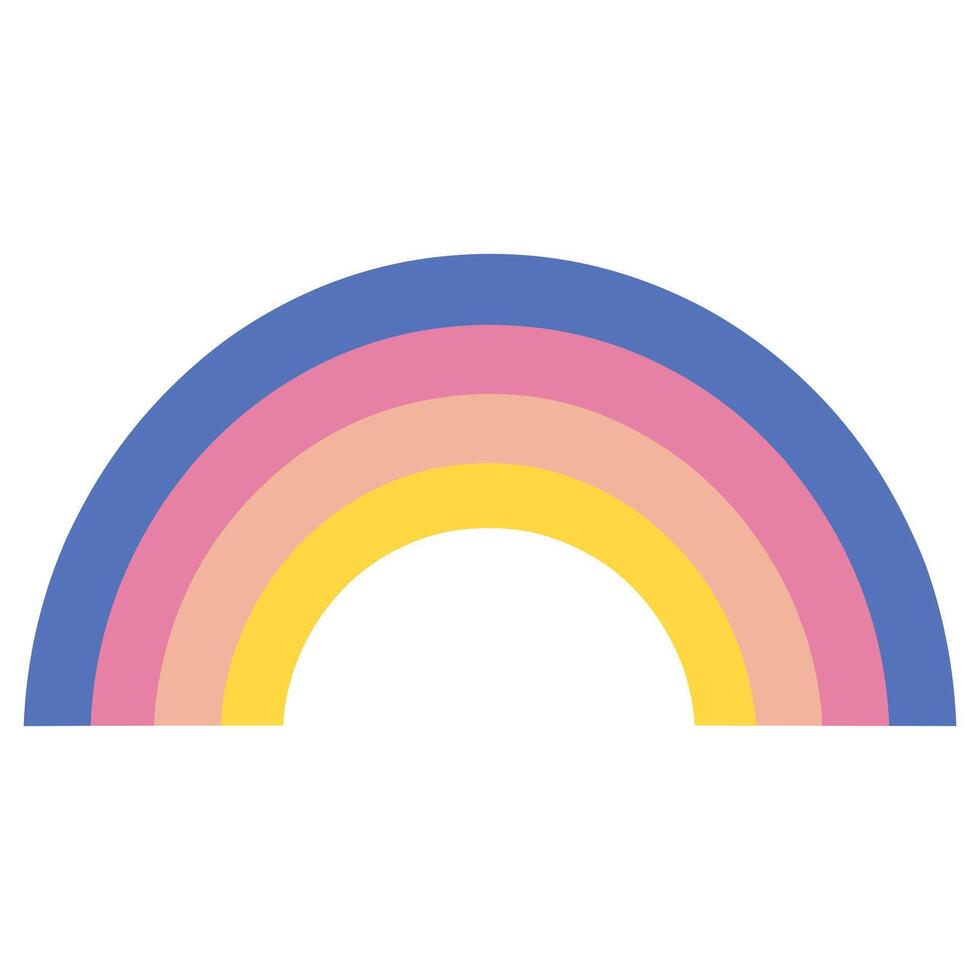 A boho rainbow colorful illustration vector free