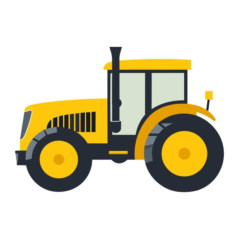 tractor ilustración vector Arte gratis, un granja transporte contorno plano icono