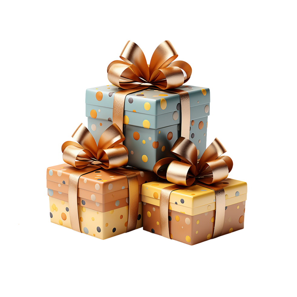 AI generated Gift Boxes Stack, Gift Boxes Stack Png