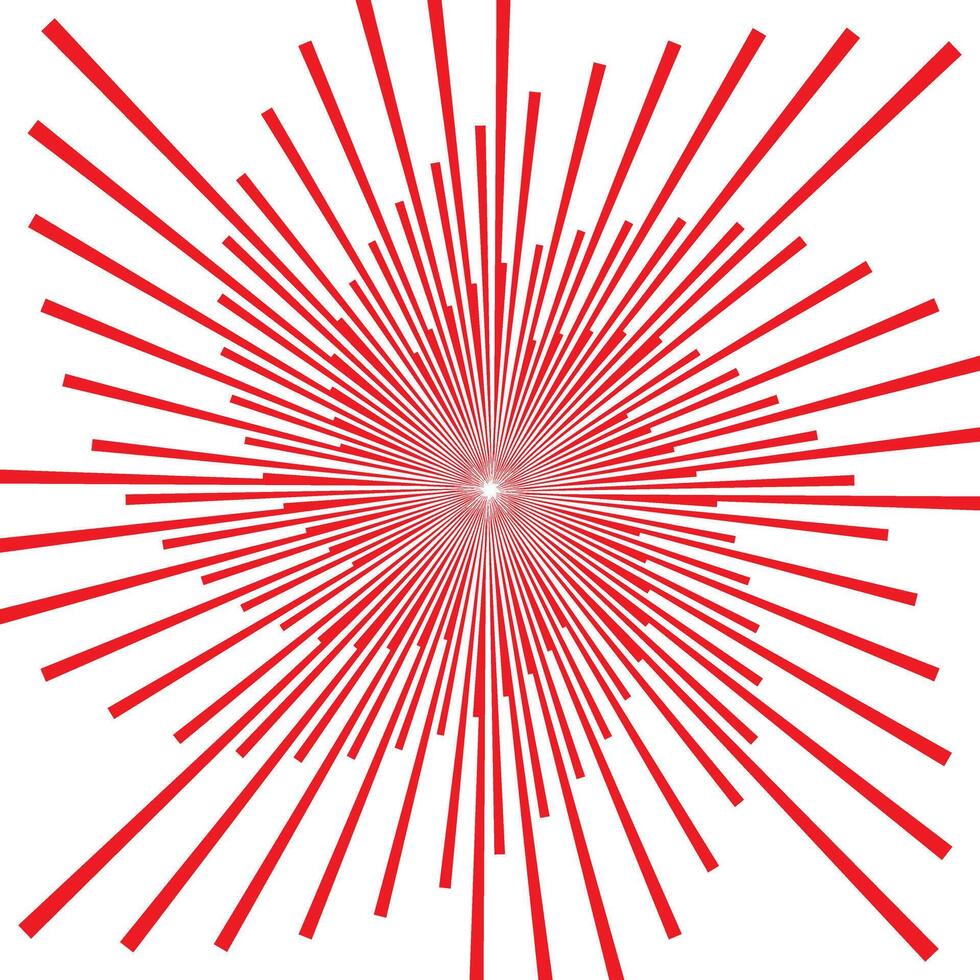 abstract red sunbrust monochrome vector pattern art