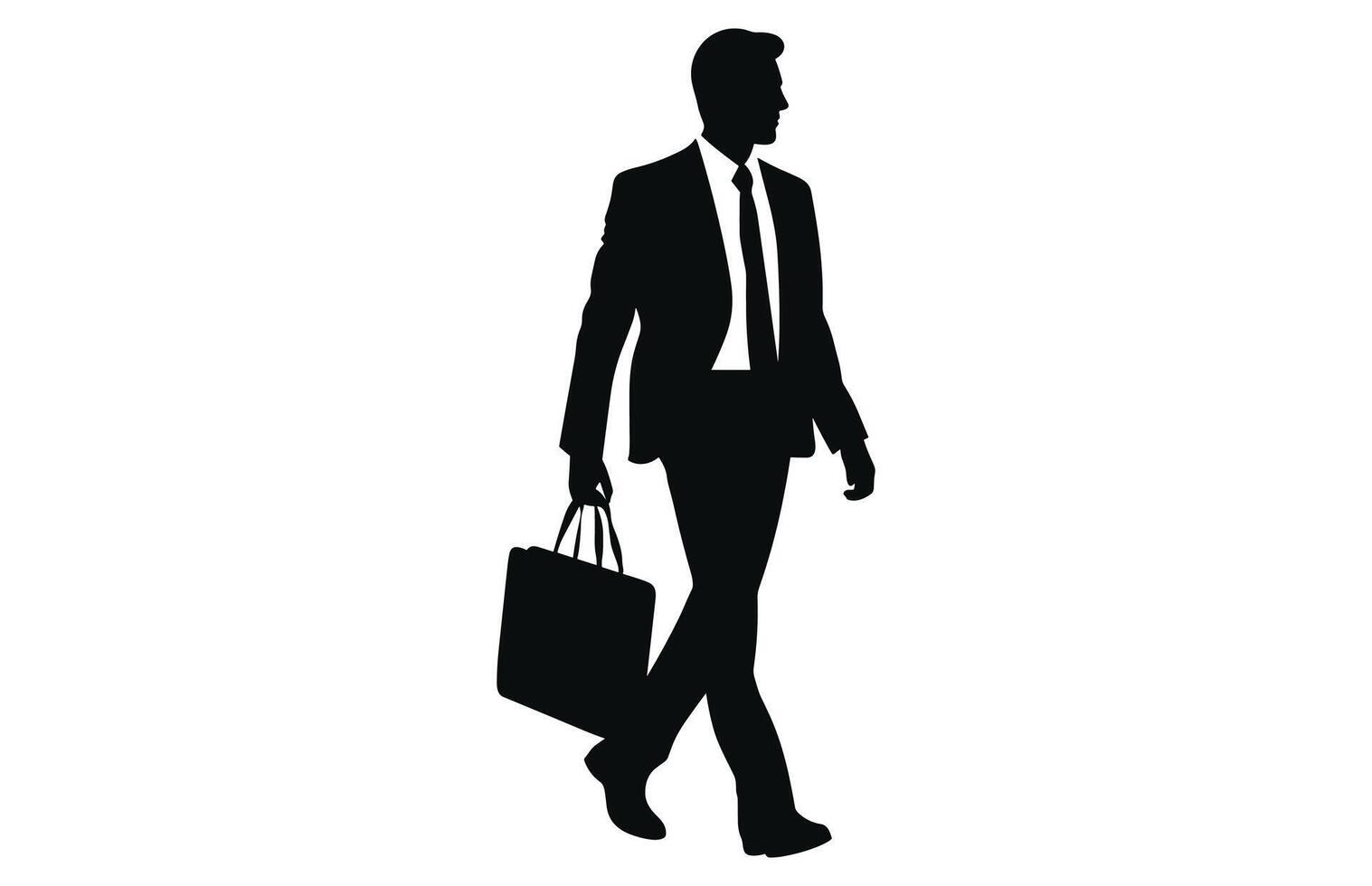 Business Man Walking, man walking with a briefcase vector